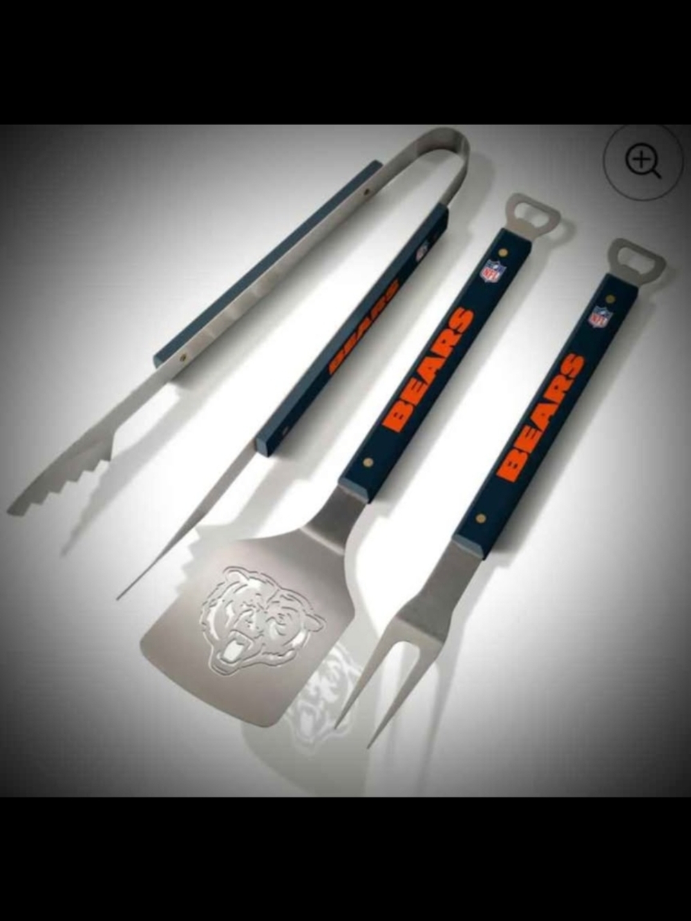 BBQ Tool Set - Chicago Bears Navy and Orange Grill Utensils -New In Box